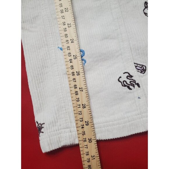 PacSun Desert Cowboy Corduroy Embroidered Baggy Cargo Elastic Waist Pant-Size S - Picture 3 of 14